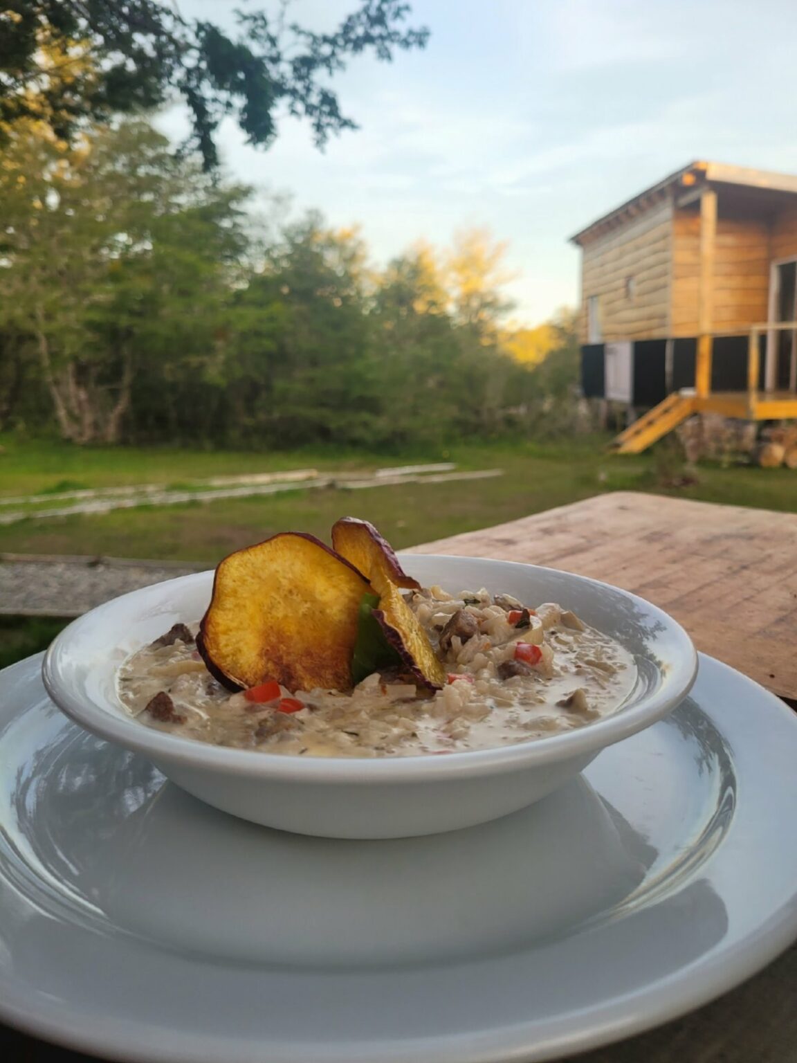 Cabane du Wuijoor Lodge dans la vallée de l'estancia, Terre de Feu