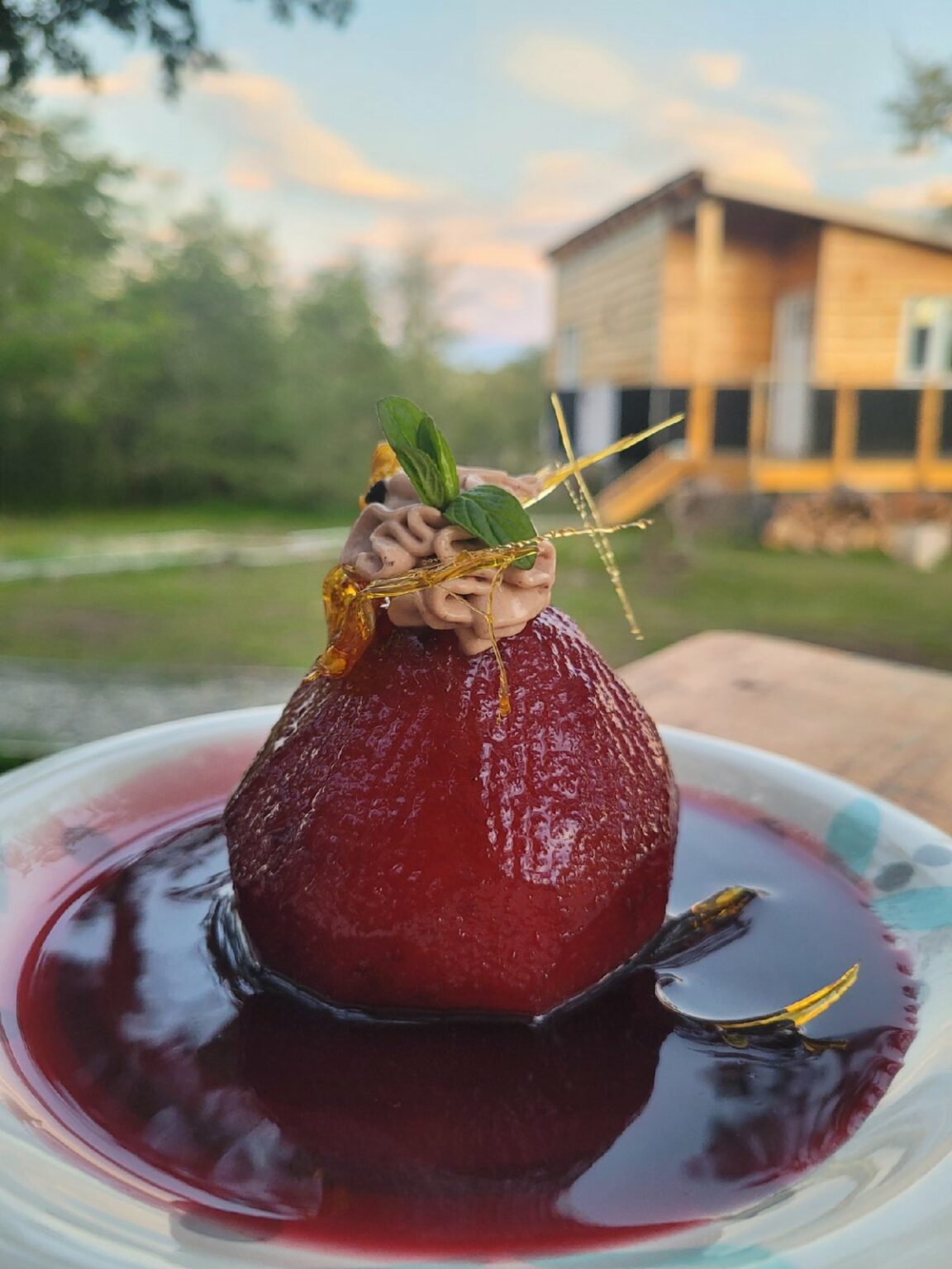 Dessert du chef au Wuijoor Lodge, Terre de Feu